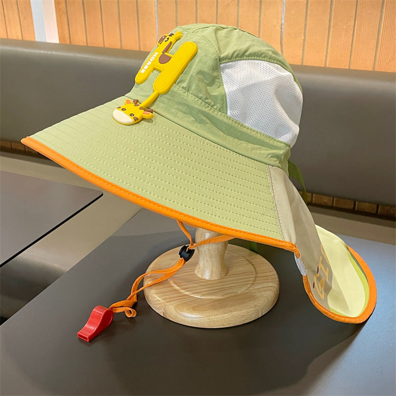Wholesale Big Brim Children's Sunscreen Hat Summer Baby Hat  Bucket Hat