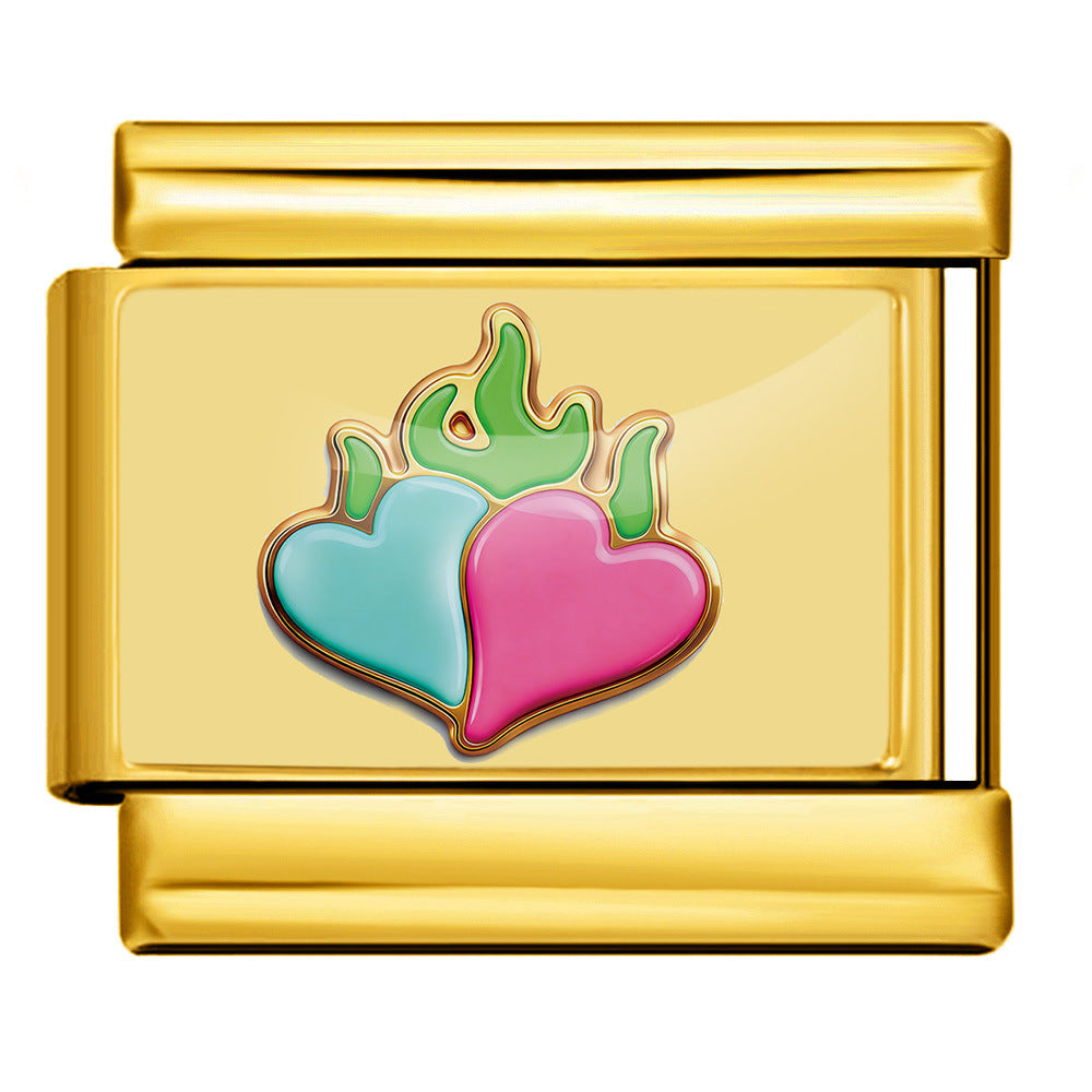 Wholesale  Italian Charm Bracelet 9mm DIY Fruit and Vegetable Series Creative Stainless Steel Composable Bracelet