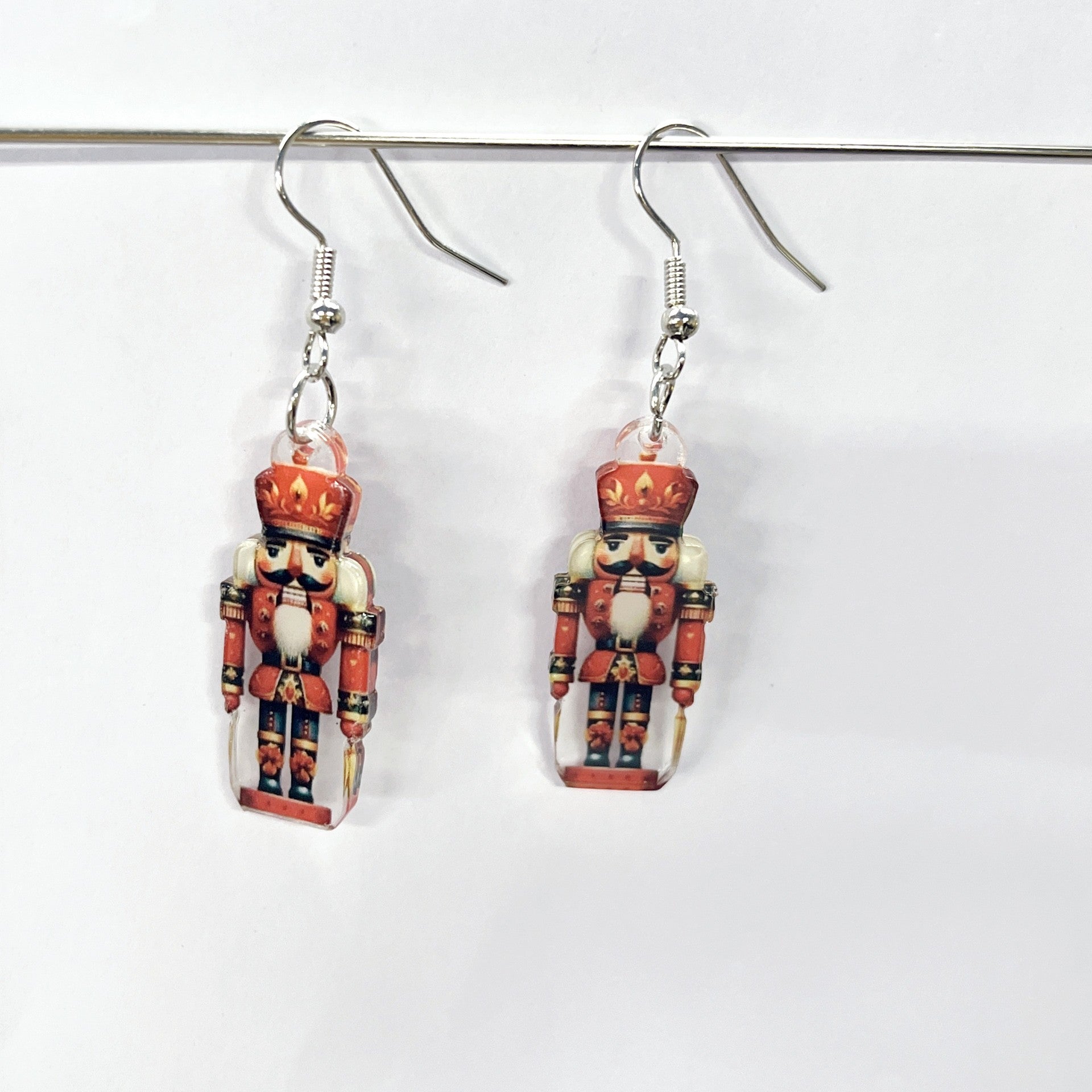 Wholesale Acrylic earrings small soldier flat 2D earrings