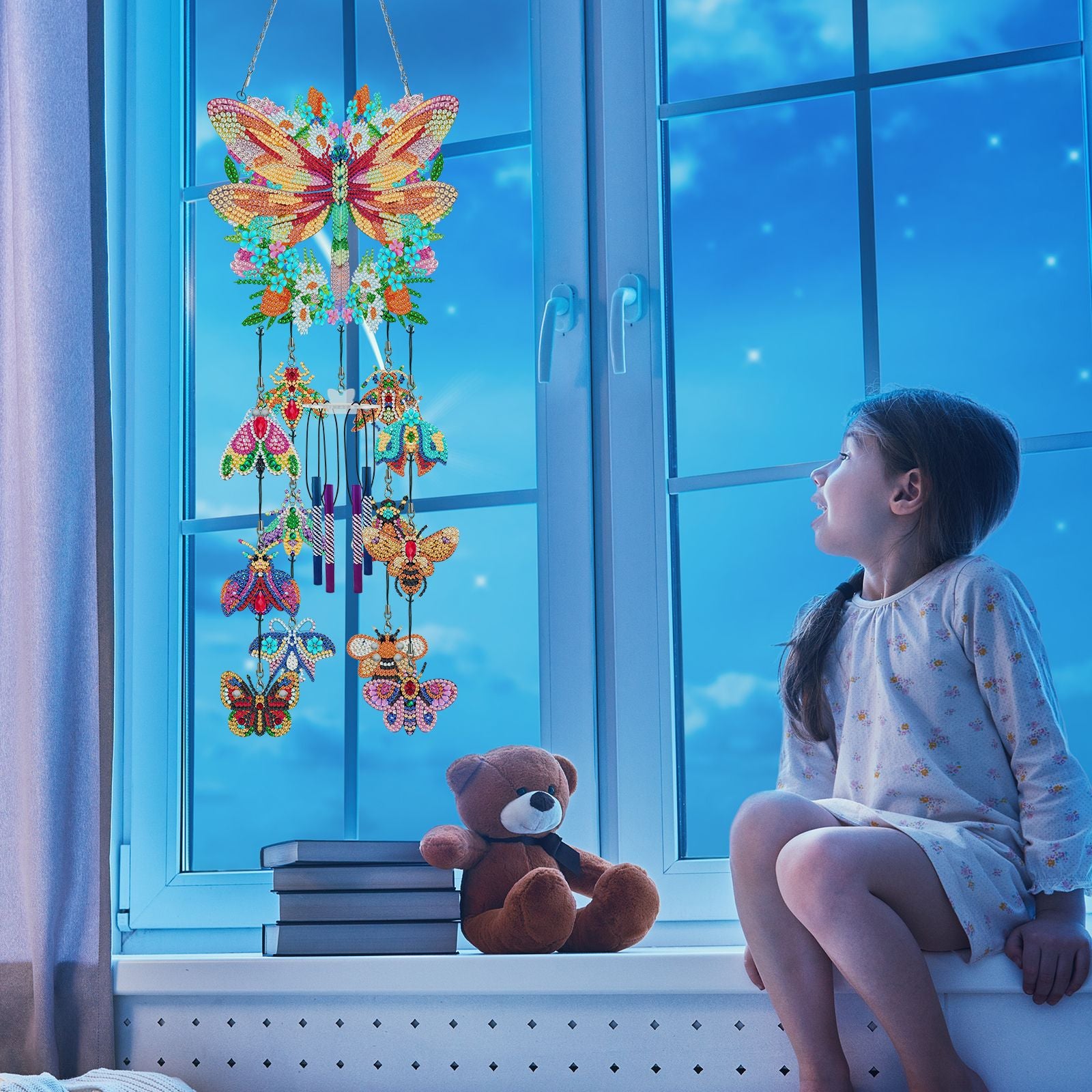 Wholesale Handmade Diy Dot Drill Wind Chime Creative Pendant ACC-WS-PengDao001