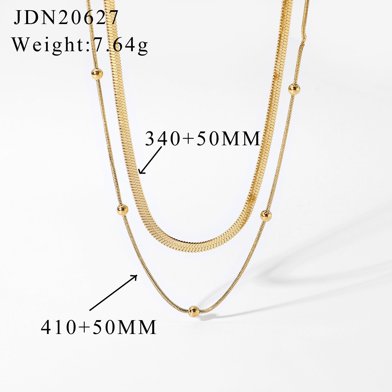 Wholesale Stainless Steel Necklace Clavicle Chain 18K Gold Plated Necklace ACC-NE-JD004