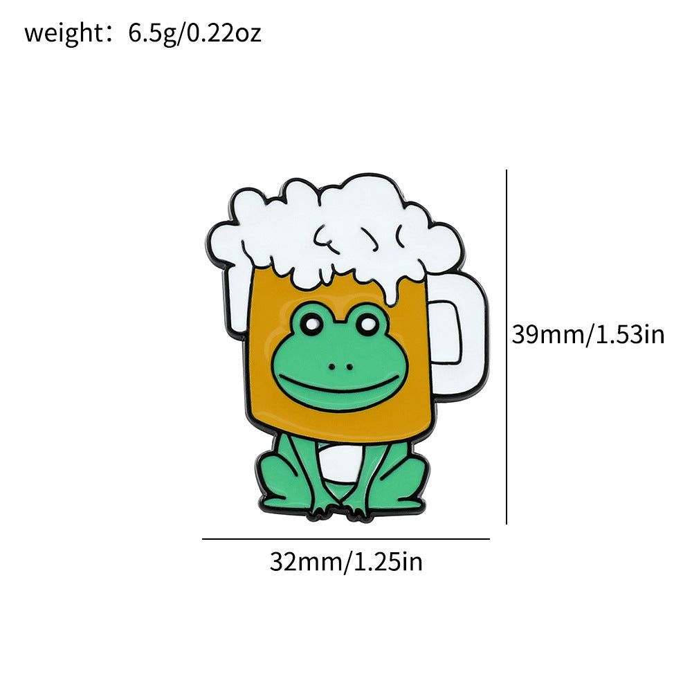 Wholesale Cartoon creative funny frog brooch