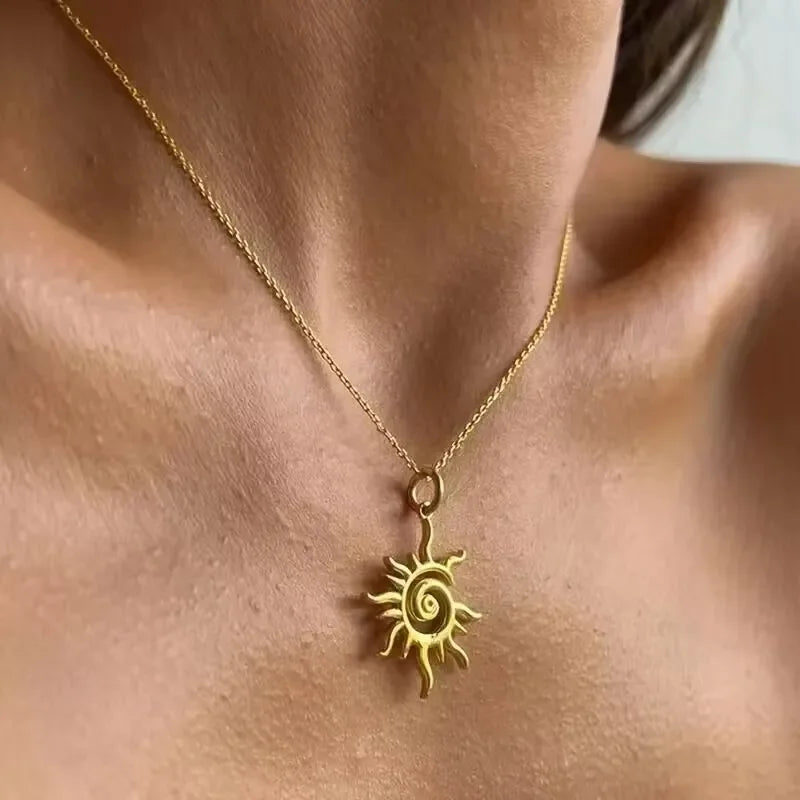 Wholesale Clavicle Chain Sunflower Necklace