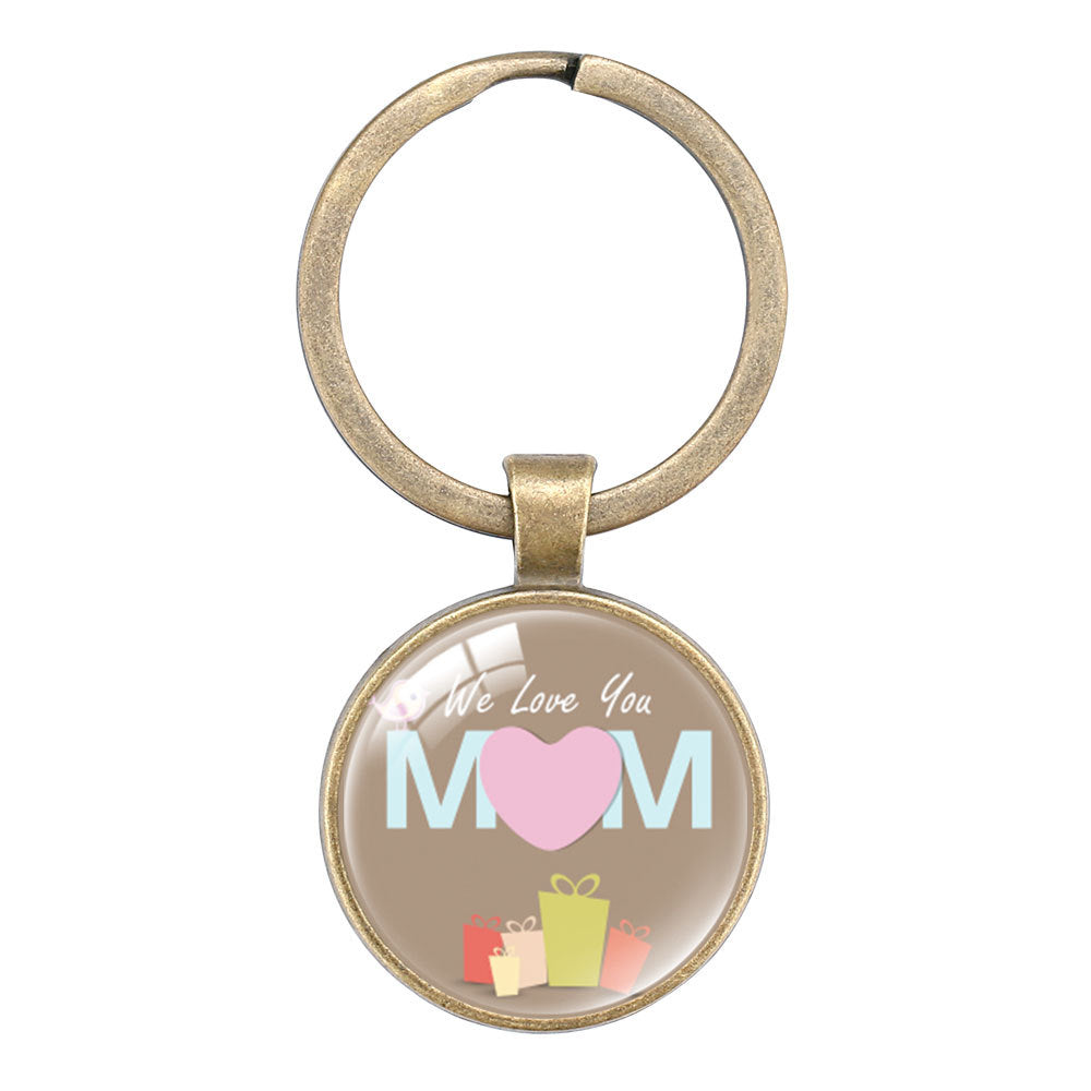 Wholesale Keyring Mom Mother' s Day Glass Keychain