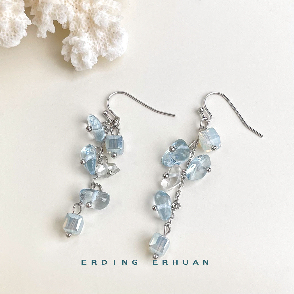 Wholesale hoop blue earring