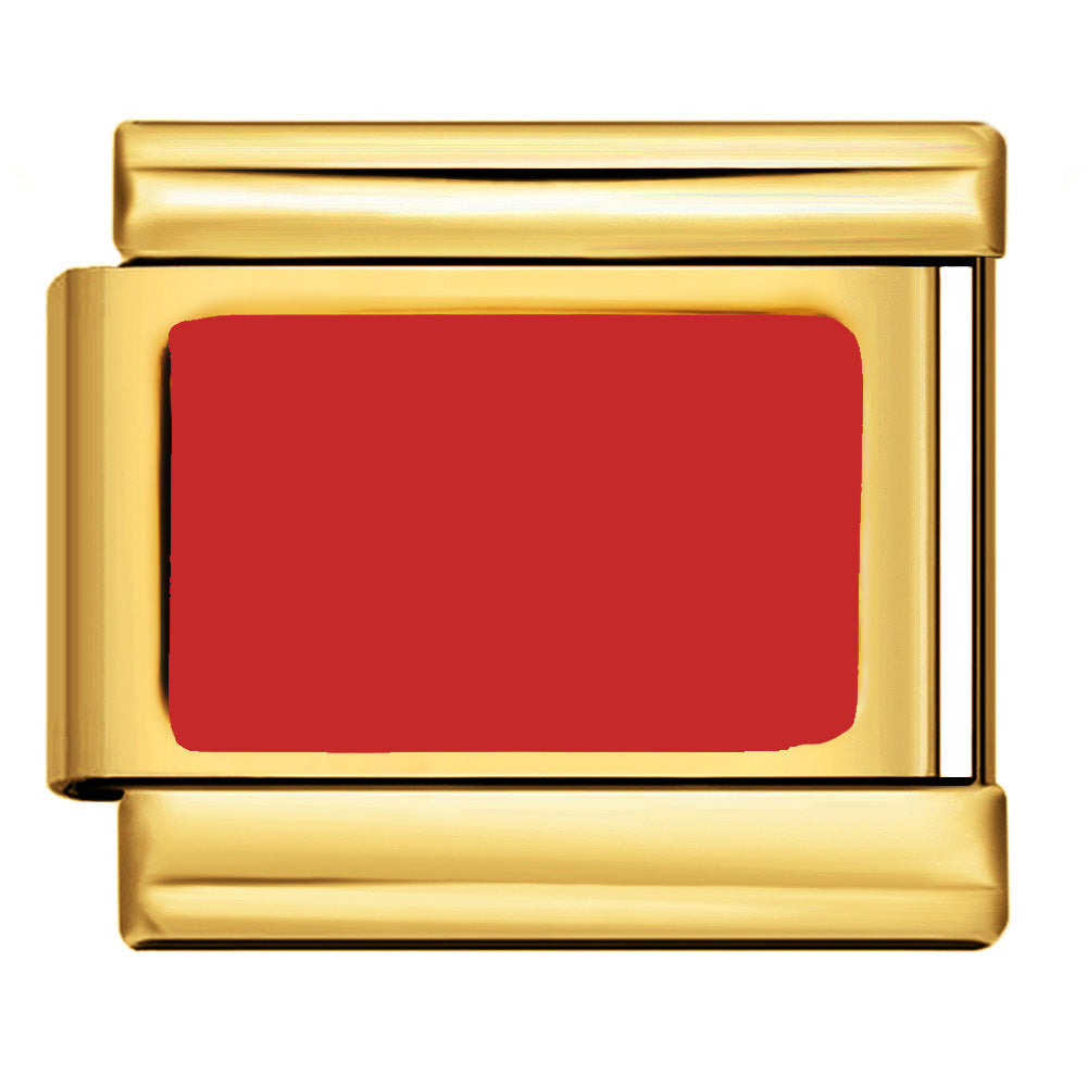 Wholesale Italian Charm Bracelet 9mm DIY Long Strip Stamping Series   Creative Stainless Steel Composable Bracelet