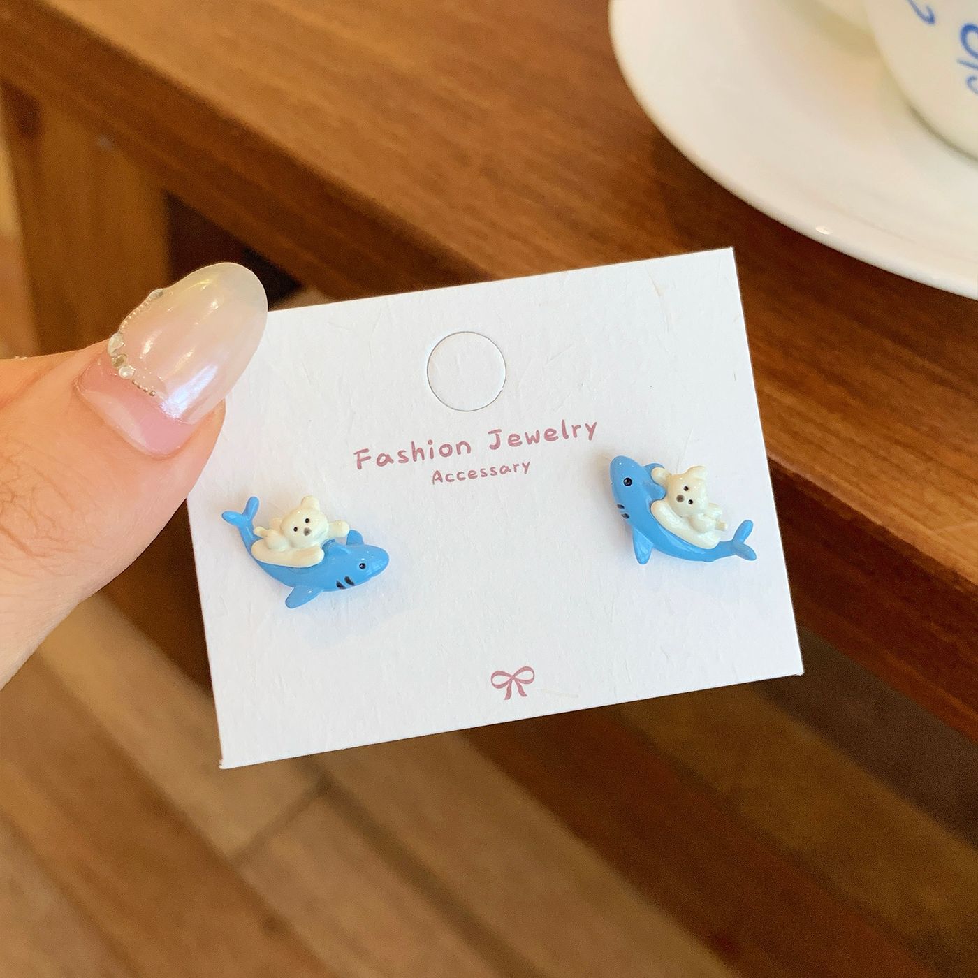 Wholesale Autumn Dopamine West Highland Puppy Earrings Silver Needle Cute Fun Cartoon Earrings