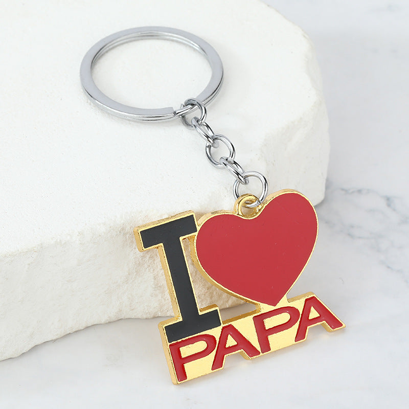 Wholesale Metal Paint Package Pendant Zinc Alloy Letter Keychains ACC-KC-YingYue004