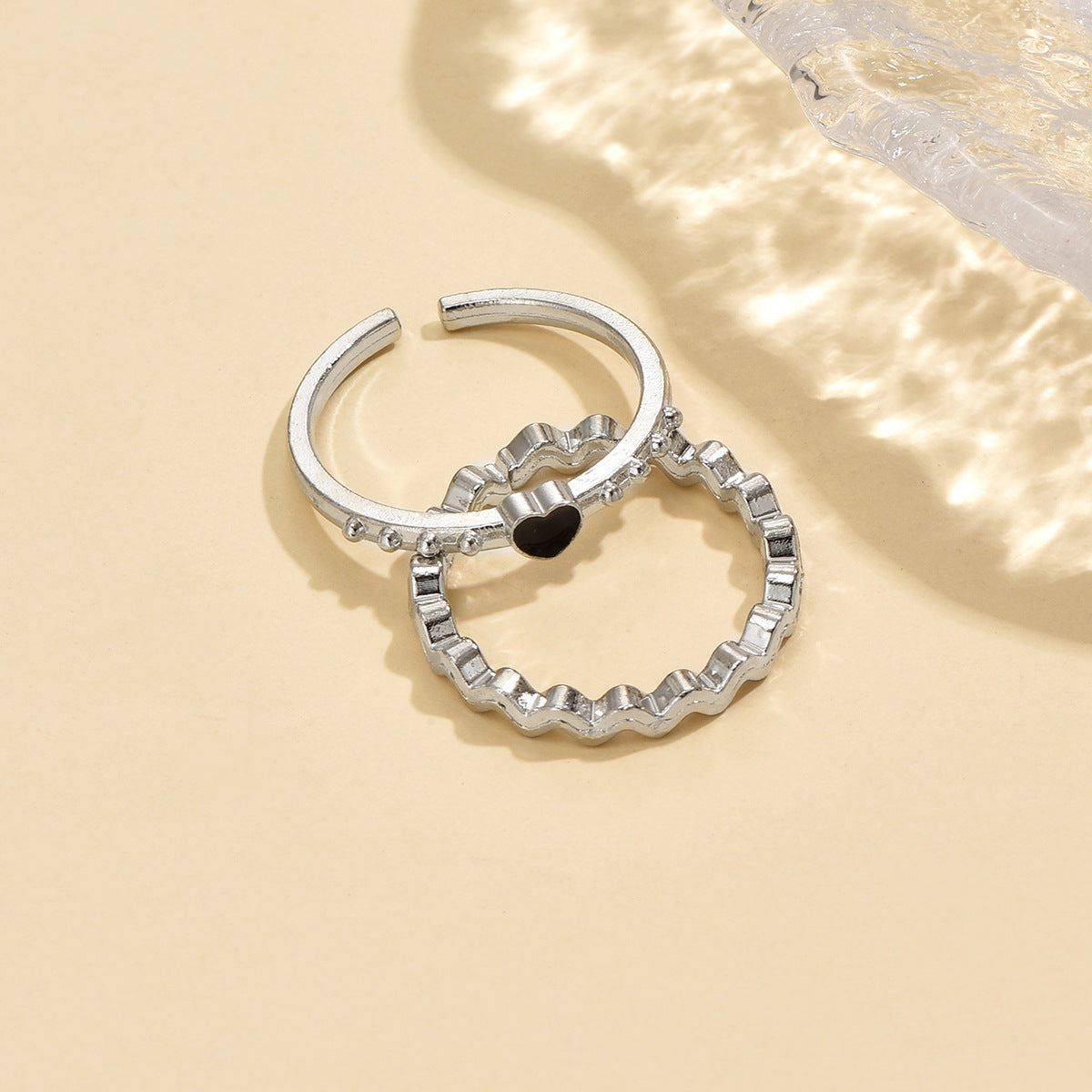 Wholesale  Oil Dropping Love Wave Opening Ring suit