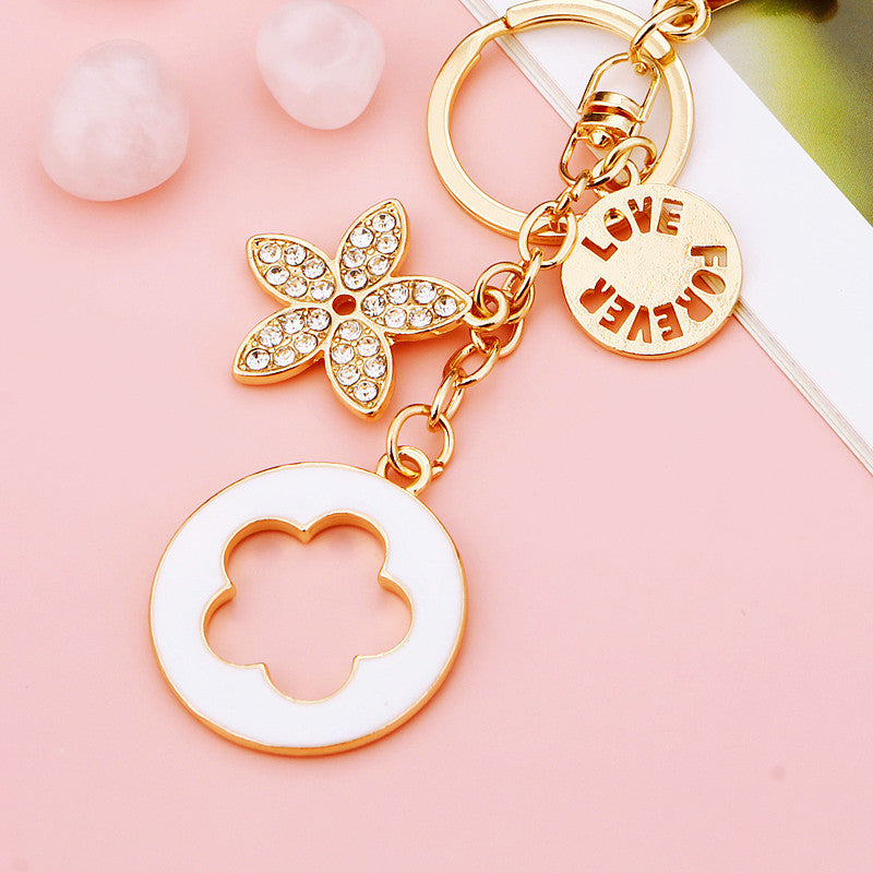 Wholesale Flower Zinc Alloy Keychain ACC-KC-RuiYuan001