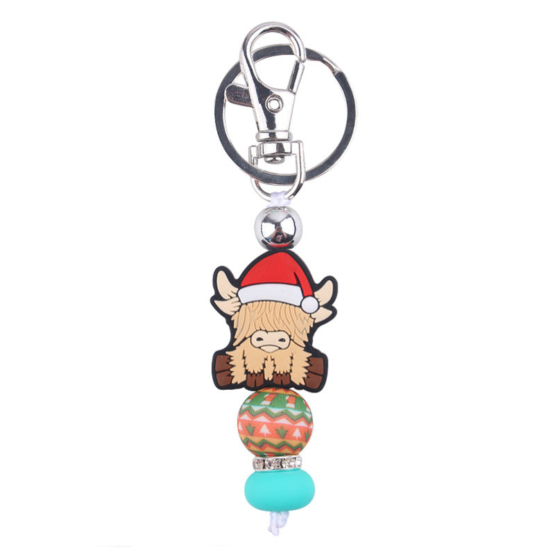 Wholesale Christmas DIY Accessories Silicone Beaded Keychains ACC-KC-GuangTian093