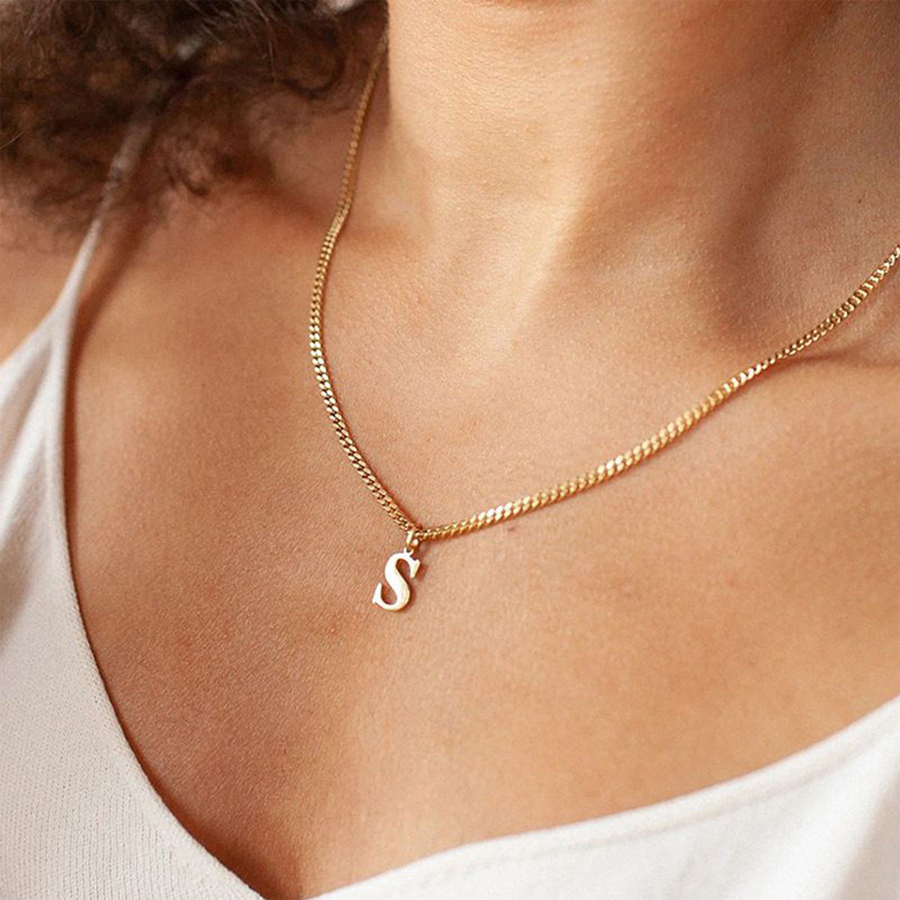 Wholesale Titanium steel letter pendant