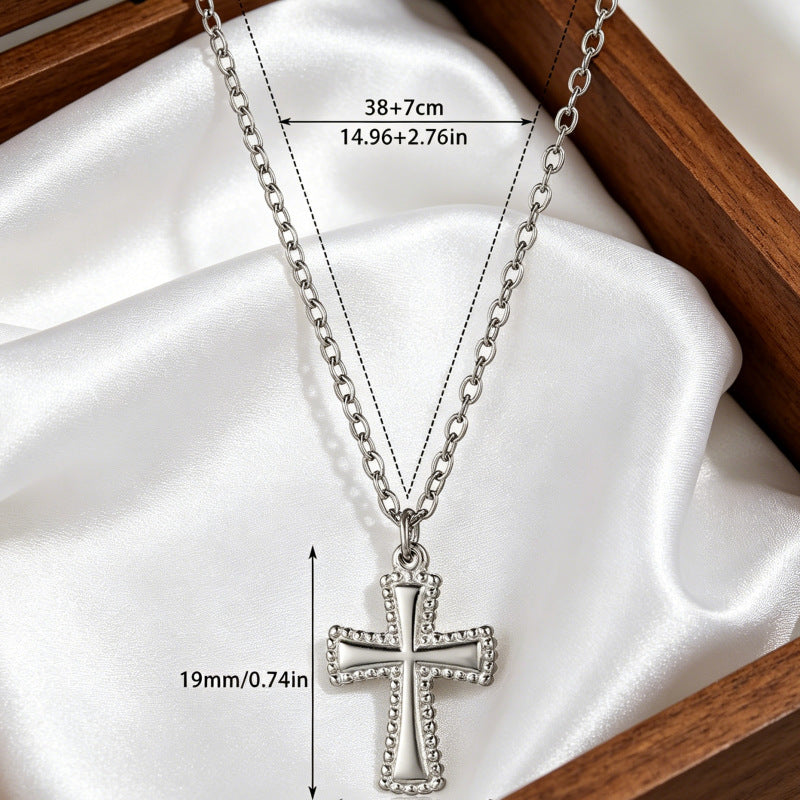 Wholesale Gold Plated Stainless Steel Cross Bracelet Unisex Fashion Jewelry Accessory for Boutique Resale