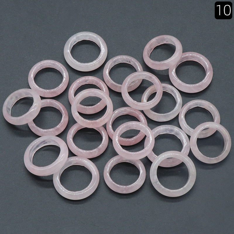 Wholesale 10pcs Natural Crystal Agate Stone Rings ACC-RS-KeSuo001