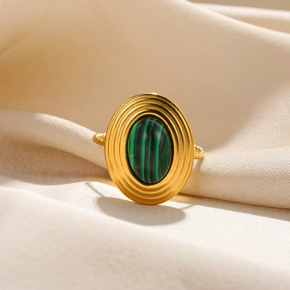 Wholesale Modern Geometric Shape Ring Stainless Steel with 18K Gold Plating Fashion Accessory for Everyday Wear