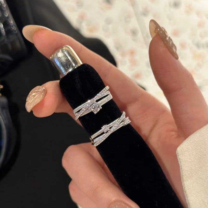 Wholesale  Three-Circle Wrapped Zircon Ring