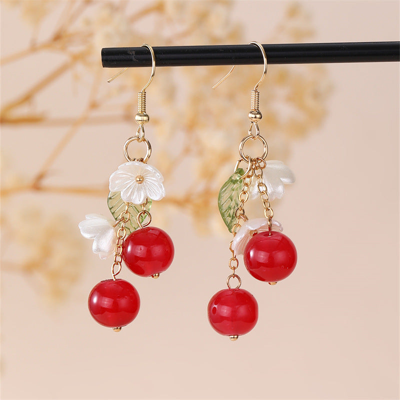 Wholesale new beaded green leaf lily orchid ear