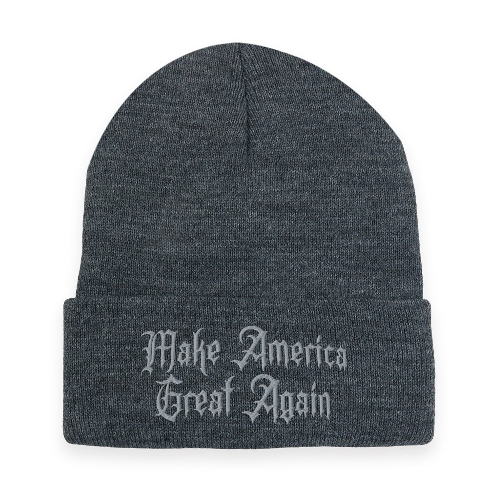 Wholesale Embroidered Gothic Dark Knitted Beanie