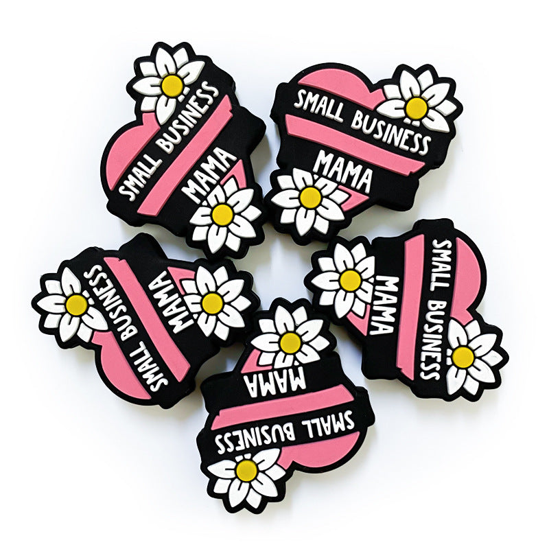 Wholesale 10pcs Silicone Cartoon White Sunflower Focal Beads ACC-BDS-WDX113