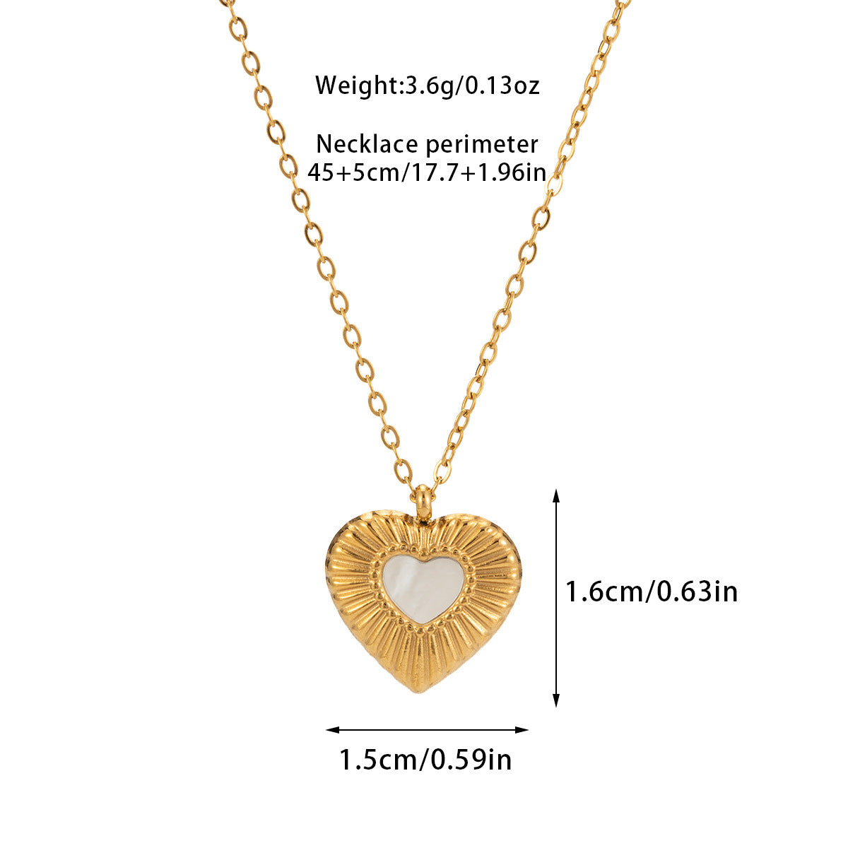 Wholesale 18k Gold Plated Necklace Titanium Steel Necklace Shell Necklace ACC-NE-Jind004