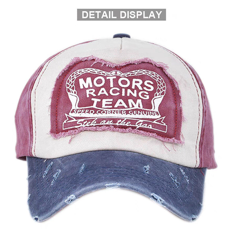 Wholesale Retro Large Head Hat Circumference Baseball Cap Soft Top Letter Patch Cap ACC-HT-RunXie001