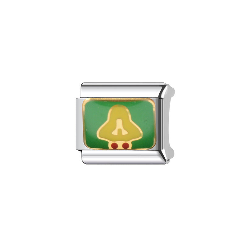 Wholesale Italian Charm Bracelet 9mm DIY Splicing Removable Love Cartoon Stainless Steel Composable Bracelet