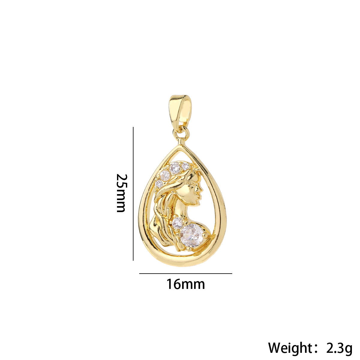 Wholesale Gold Plated Brass Honeycomb Bee Pendant Micro Set Zircon Charm DIY Jewelry Accessory Gift Boutique Resale