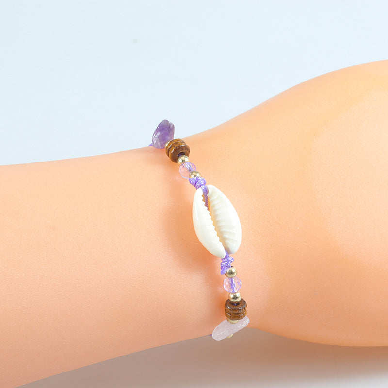 Wholesale  shell gravel bracelet ocean beach bracelet