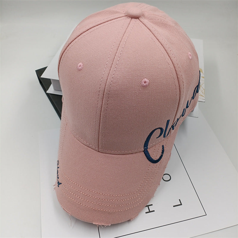 Wholesale Hard Top Embroidered Letter Hole Peaked Baseball Cap ACC-HT-Daod007