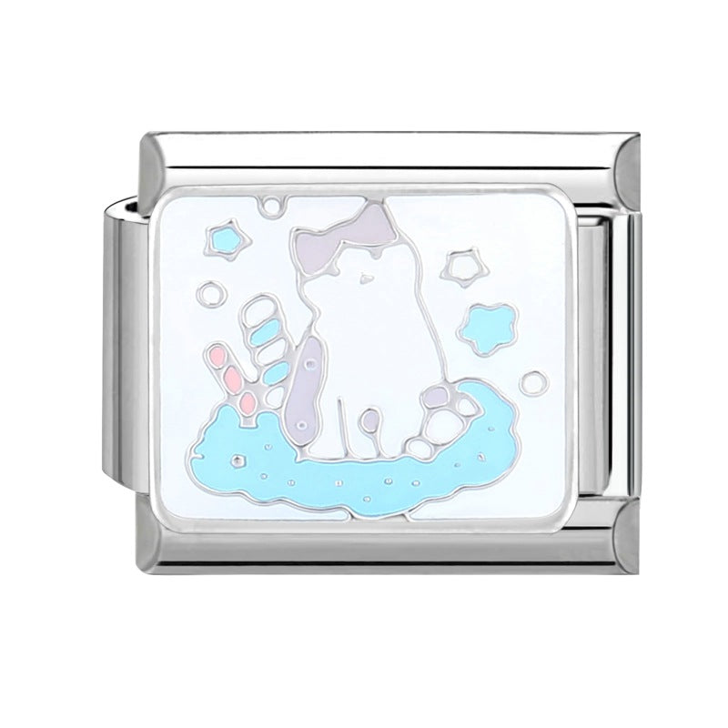 Großhandel italienisches Charmearmband 9mm DIY Spleißen süßer kreativer Anhänger Titanium Stahl komponierbares Armband