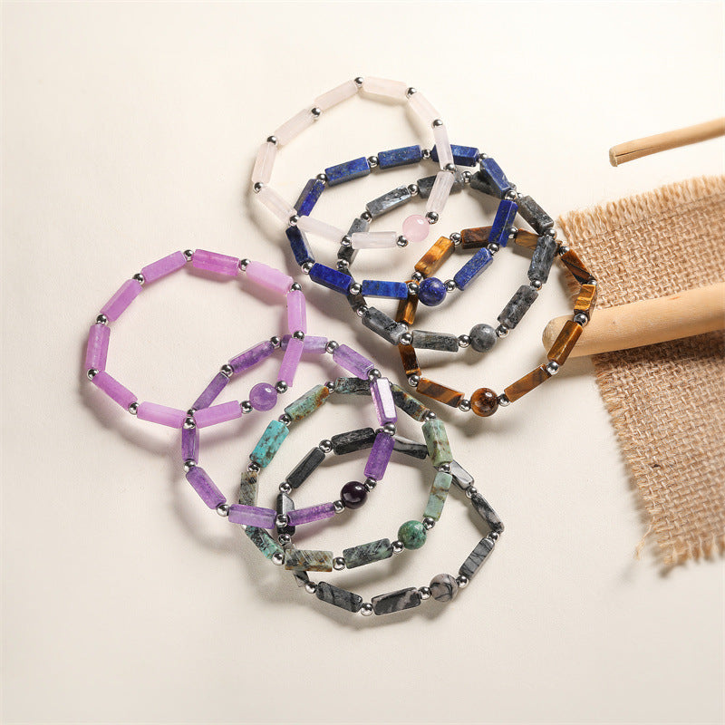 Wholesale Vintage Amethyst Heart Beaded Bracelet Fashion Jewelry Accessory For Wedding Gift