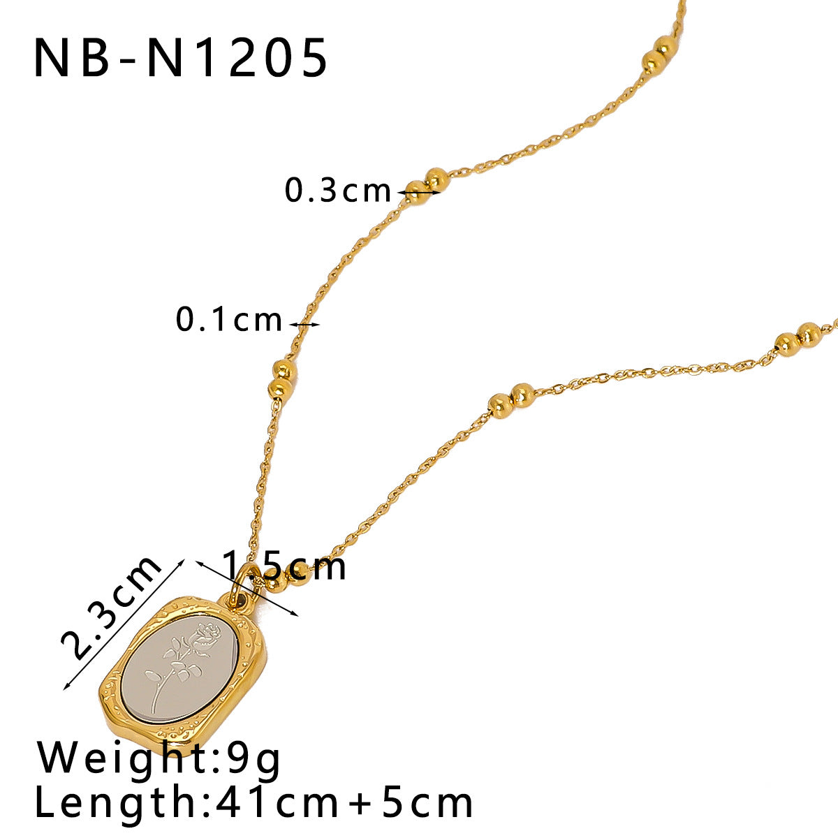 Wholesale Vintage Love Geometric Pendant Inlaid Zircon Natural Stone Stainless Steel Necklaces ACC-NE-XinY007