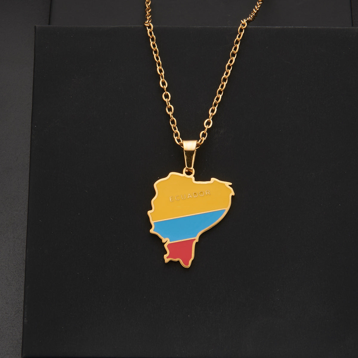 Wholesale Stainless Steel Map Necklace