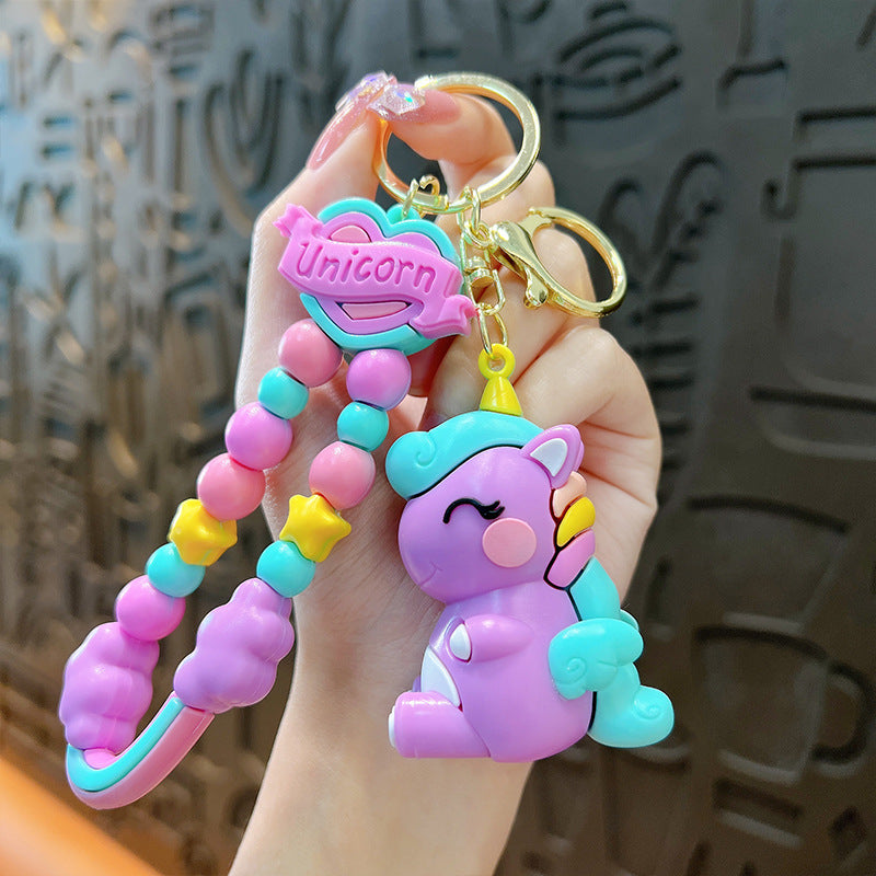 Wholesale Cartoon Cute Macaron Unicorn Keychains Keychain Wallet ACC-KC-YanG005