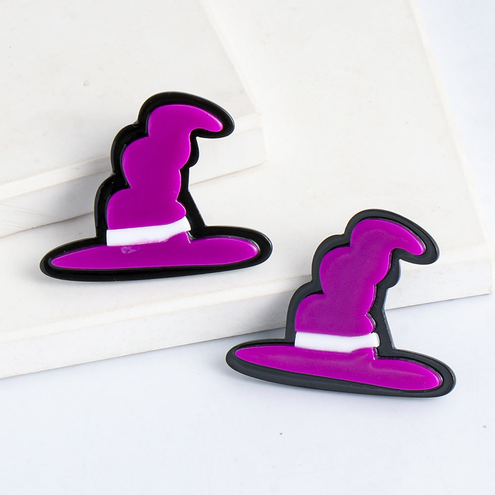 Wholesale Halloween Funny Pumpkin Acrylic Earrings ACC-ES-JuJia015