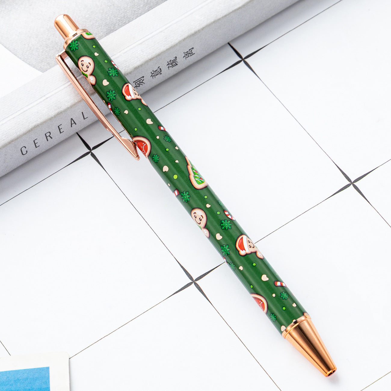 Wholesale Christmas Series Push Metal Ballpoint Pens ACC-PN-HuaH055