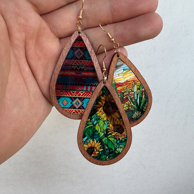 Wholesale acrylic transparent color earrings