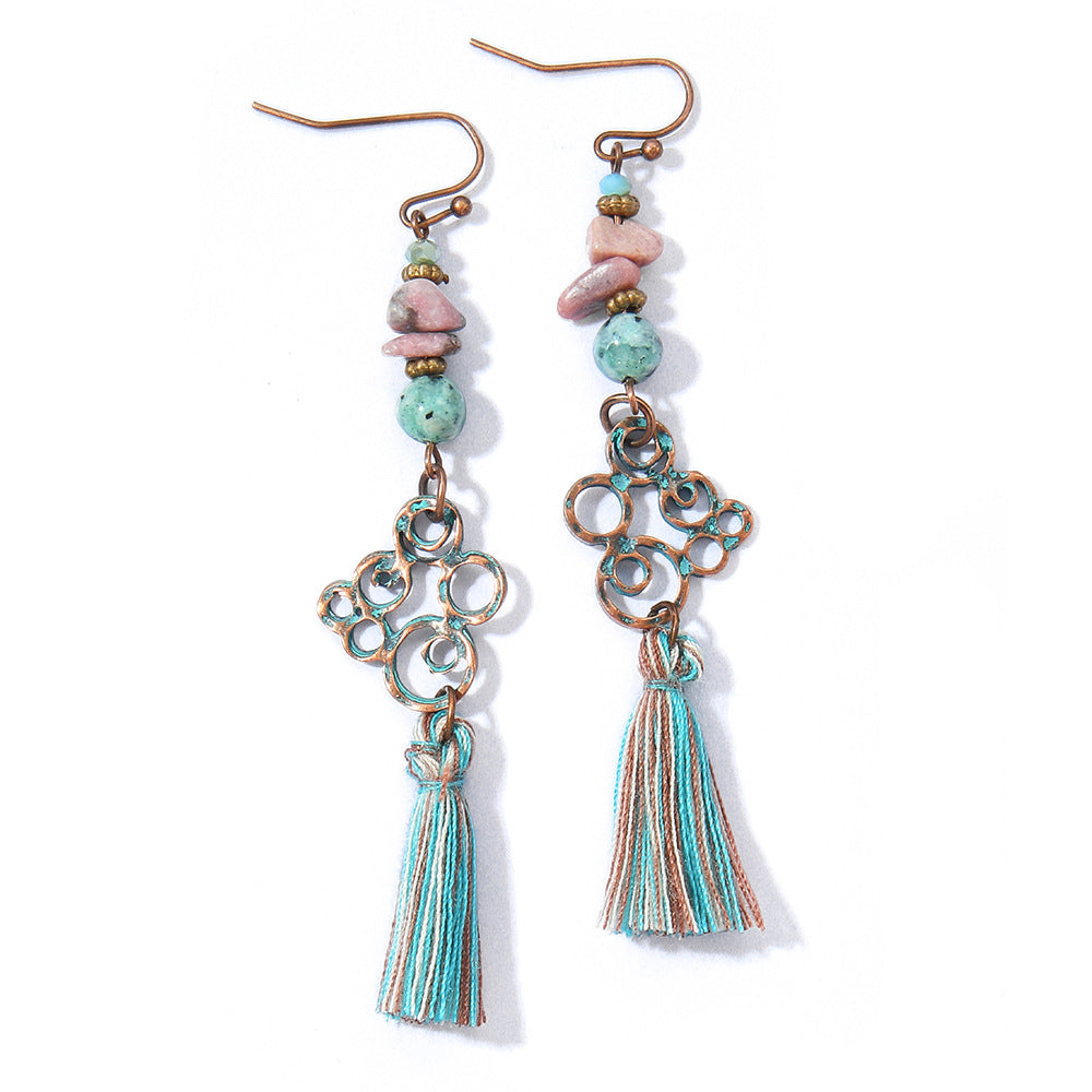 Wholesale Bohemian Tribal Ethnic Style Earrings for Holiday Travel Fashion Accessory