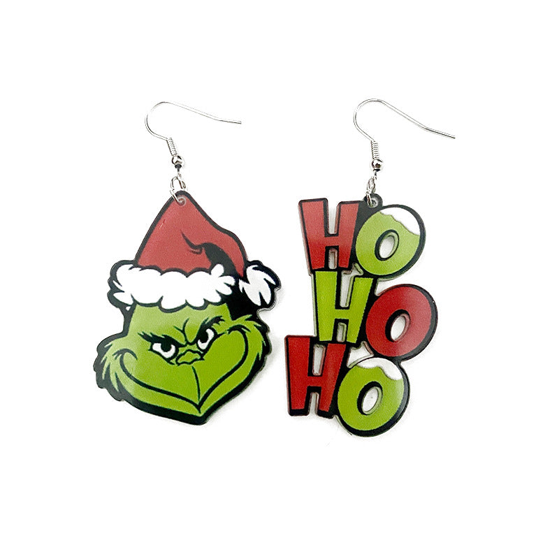 Wholesale Christmas Acrylic Earrings Exaggerated Earrings Statemente Earrings ACC-ES-XinChuan034