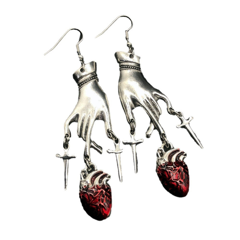 Wholesale Vintage Water Drop Ruby Hand Earrings ACC-ES-MLR007