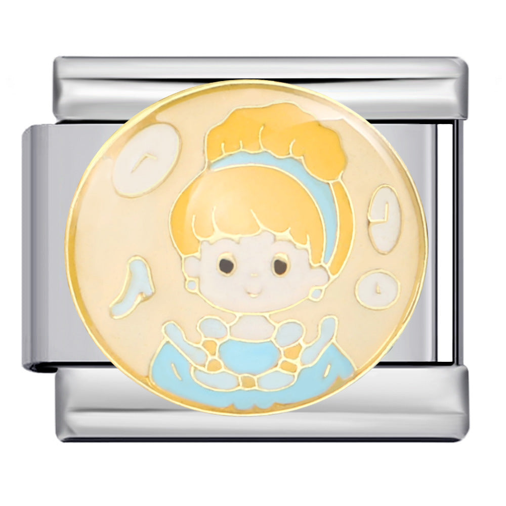 Wholesale Italian Charm Bracelet Cute cartoon character   Stainless Steel Composable Bracelet