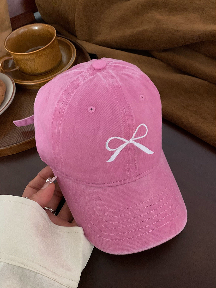 Wholesale Vintage Washed Distressed Bow Embroidered Baseball Cap ACC-HT-Yizhan006