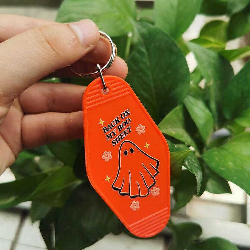 Wholesale Retro Hotel UV Printing Halloween Keychains ACC-KC-MeiXin003