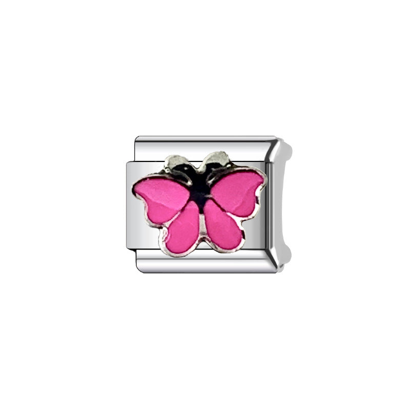 Wholesale Italian Charm Bracelet 9mm DIY Splicing Removable Creative Pattern Stainless Steel Composable Bracelet