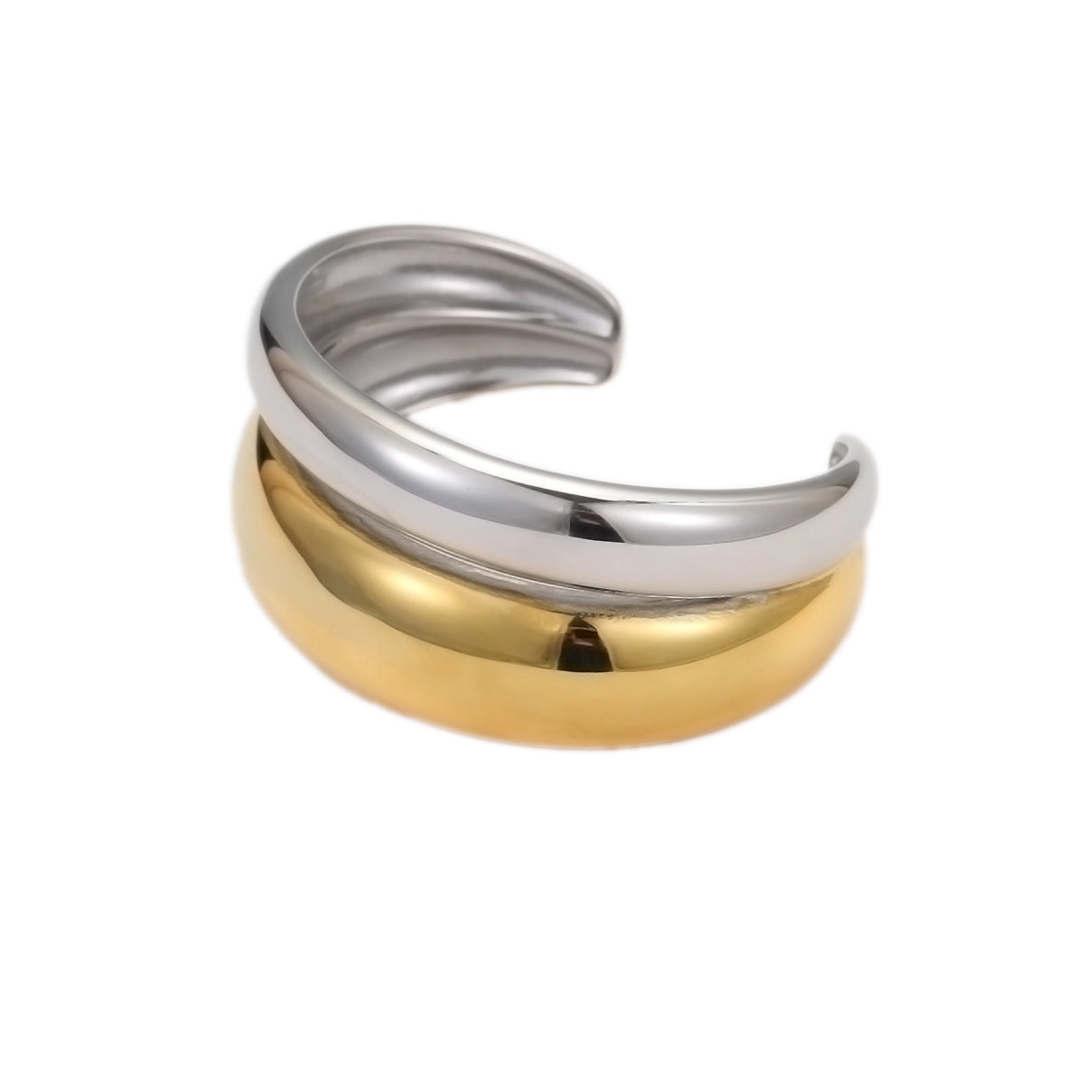 Wholesale Exaggerated Gold and Silver Color Matching Stainless Steel Bracelets