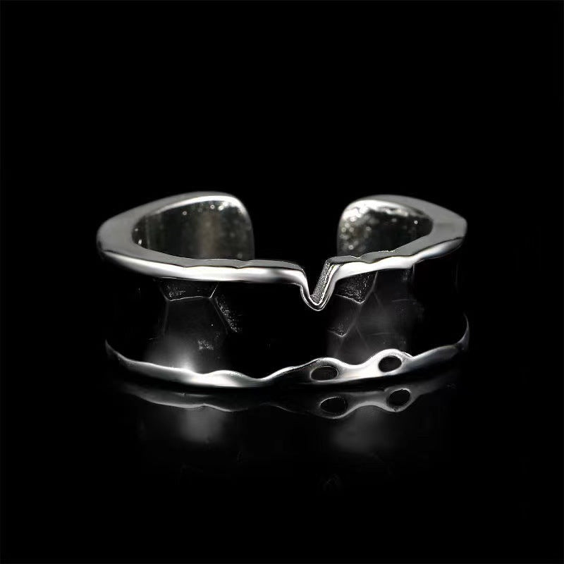 Wholesale Trendy Unisex Adjustable Ring Black Metal Electroplated Jewelry Accessory Everyday Wear