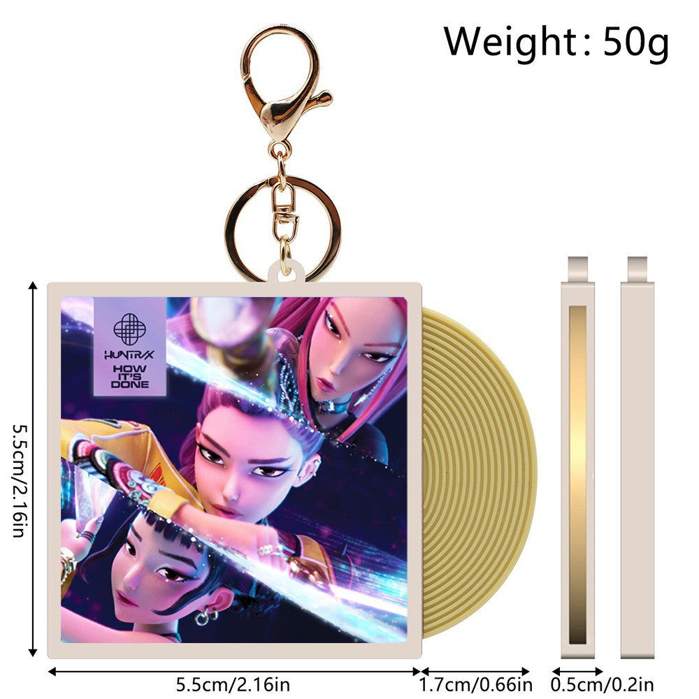 Wholesale KPOP CD vinyl record keychain ACCVIP