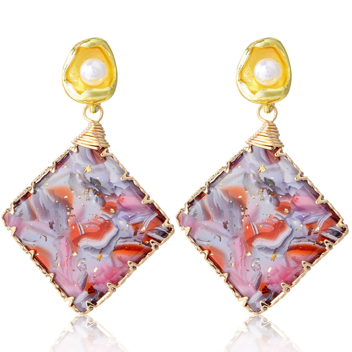 Wholesale Forest Earrings Mother of Pearl Earrings Luxury Earrings ACC-ES-YiN004