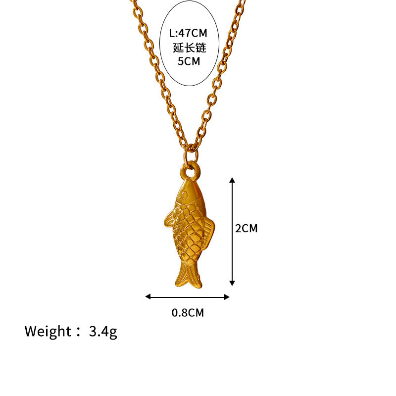 Wholesale  stainless steel marine lovers small fish necklace