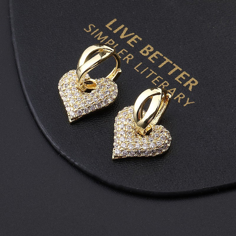 Wholesale Copper Electroplated Retro Zirconia Ear Cuff Geometric Design Women S Fashion Accessory